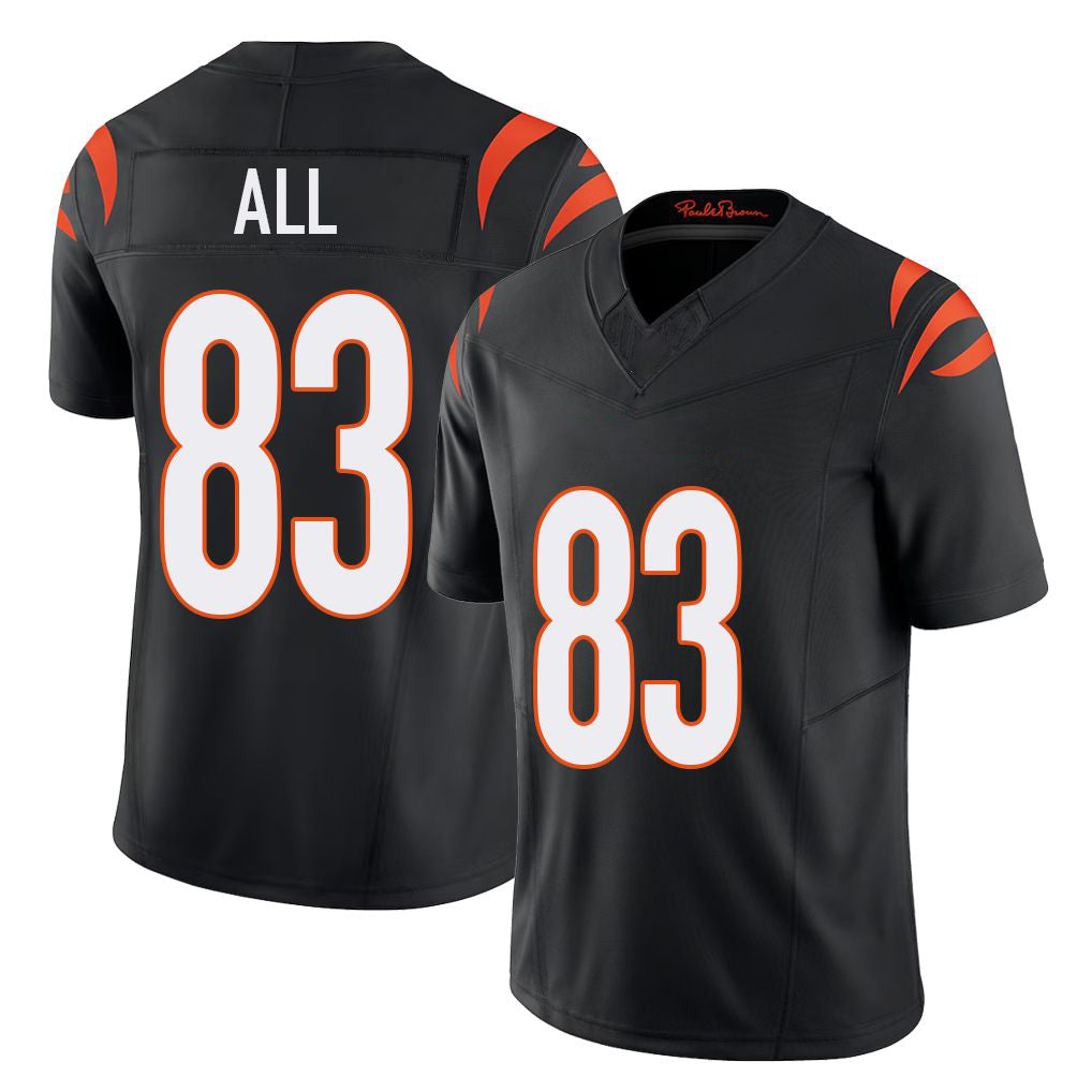Cincinnati #83 All Player Football V Neck Short Sleeve black Jersey Erick For Men Youth Women Gift