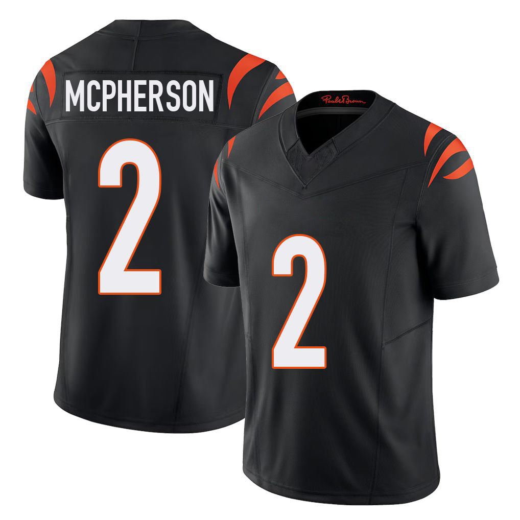 Cincinnati #2 McPherson Player Football V Neck Short Sleeve black Jersey Evan For Men Youth Women Gift