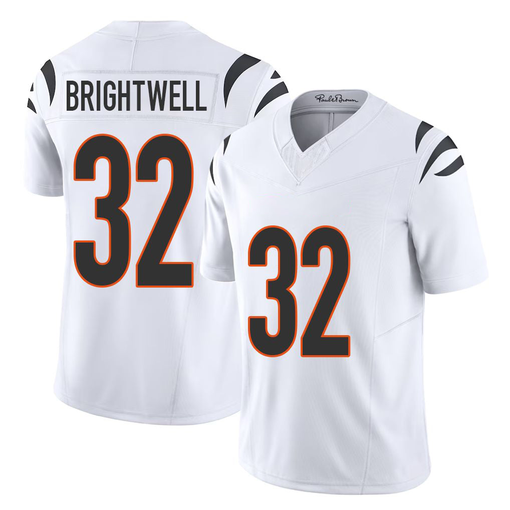 Cincinnati #32 Brightwell Player Football V Neck Short Sleeve White Jersey Gary For Men Youth Women Gift