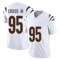 Cincinnati #95 Cross III Player Football V Neck Short Sleeve White Jersey Howard For Men Youth Women Gift