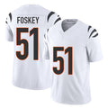 Cincinnati #51 Foskey Player Football V Neck Short Sleeve White Jersey Isaiah For Men Youth Women Gift