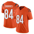 Cincinnati #84 Endries Player Football V Neck Short Sleeve Orange Jersey Jack For Men Youth Women Gift