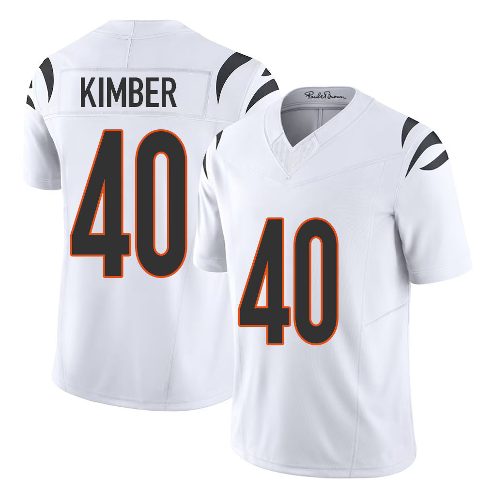 Cincinnati #40 Kimber Player Football V Neck Short Sleeve White Jersey Jalen For Men Youth Women Gift