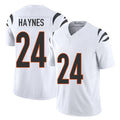 Cincinnati #24 Haynes Player Football V Neck Short Sleeve White Jersey Jamal For Men Youth Women Gift