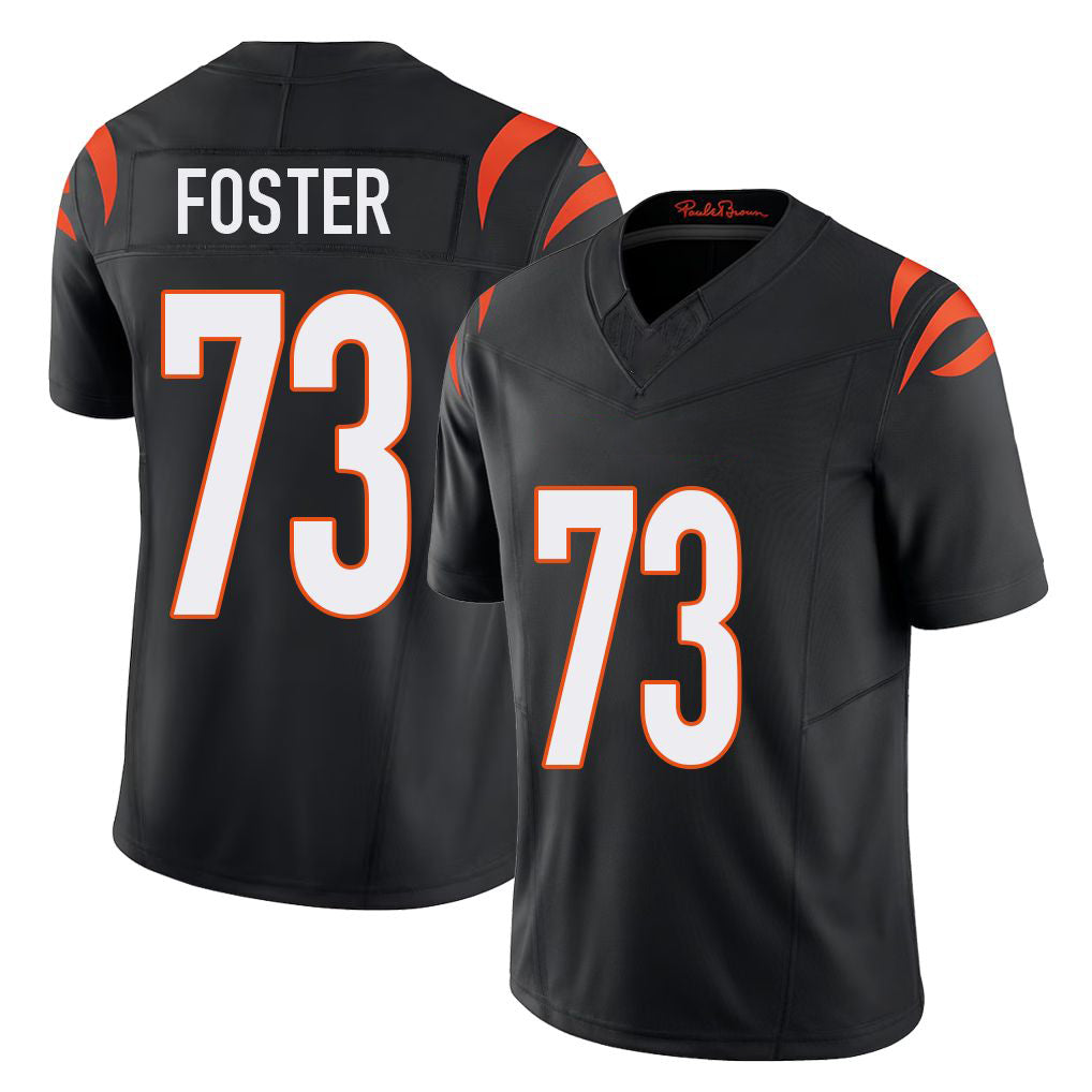 Cincinnati #73 Foster Player Football V Neck Short Sleeve black Jersey Javon For Men Youth Women Gift