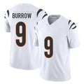 Cincinnati #9 Burrow Player Football V Neck Short Sleeve White Jersey Joe For Men Youth Women Gift