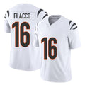 Cincinnati #16 Flacco Player Football V Neck Short Sleeve White Jersey Joe For Men Youth Women Gift