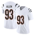 Cincinnati #93 Allen Player Football V Neck Short Sleeve White Jersey Jonathan For Men Youth Women Gift