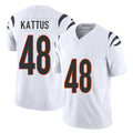 Cincinnati #48 Kattus Player Football V Neck Short Sleeve White Jersey Josh For Men Youth Women Gift