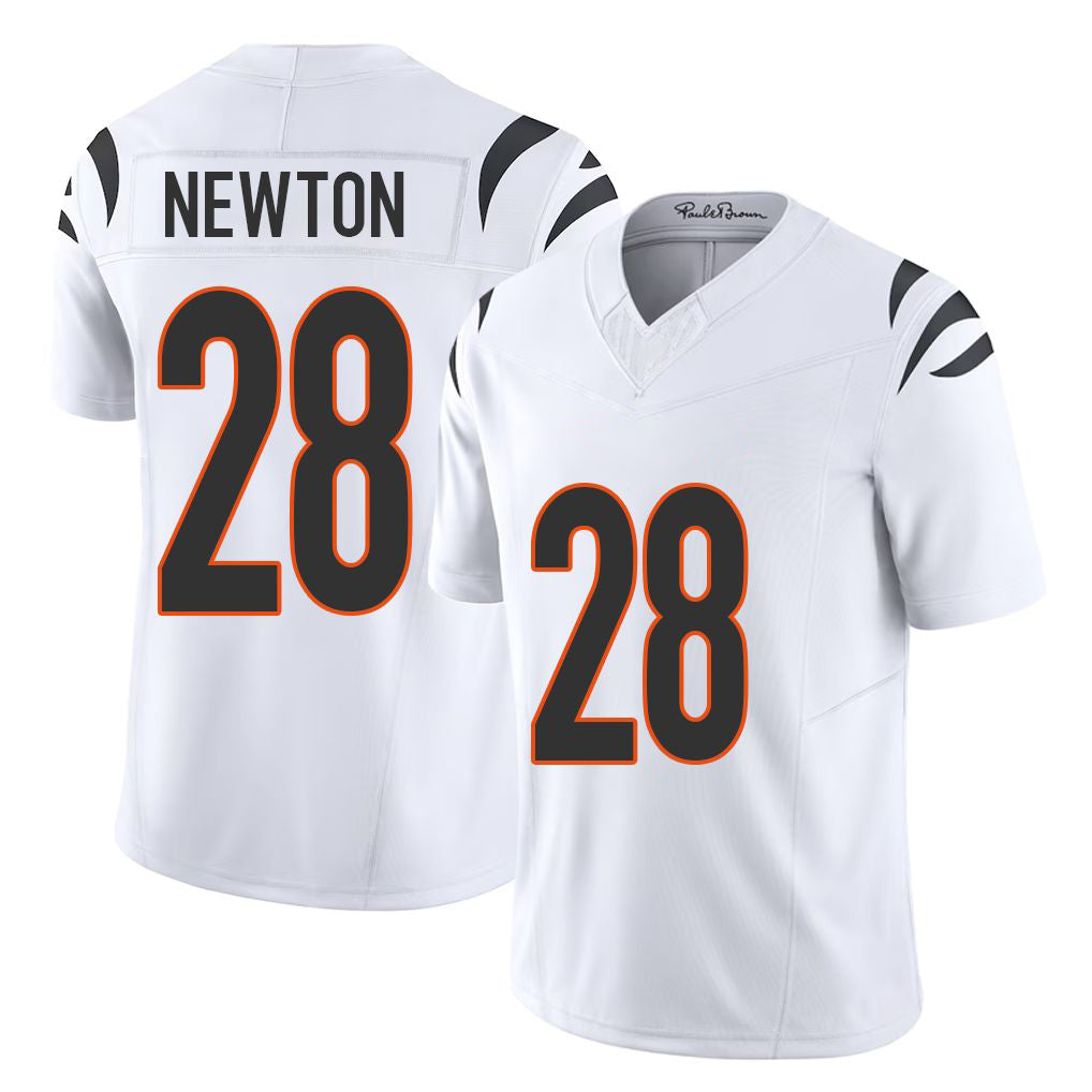 Cincinnati #28 Newton Player Football V Neck Short Sleeve White Jersey Josh For Men Youth Women Gift