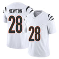 Cincinnati #28 Newton Player Football V Neck Short Sleeve White Jersey Josh For Men Youth Women Gift
