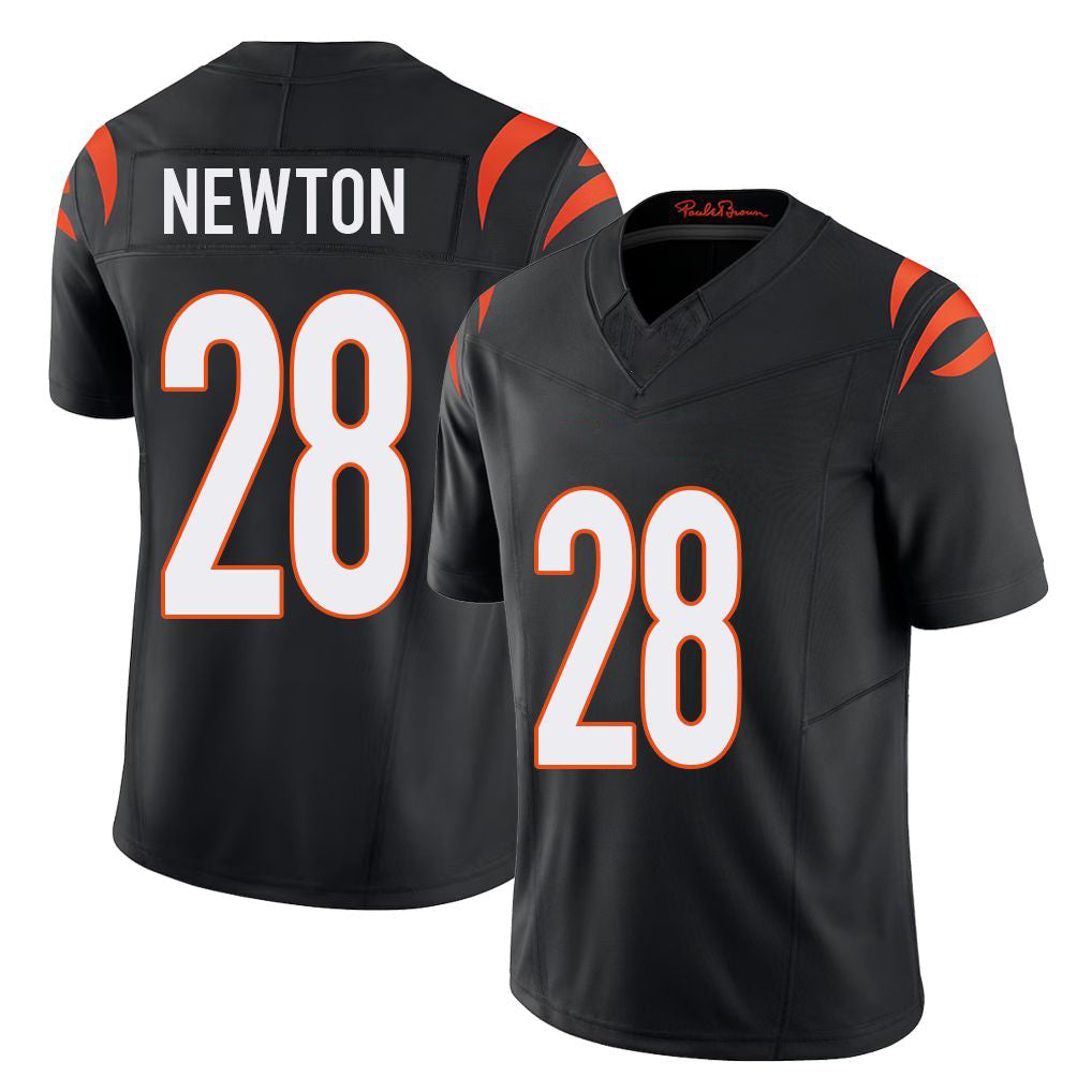 Cincinnati #28 Newton Player Football V Neck Short Sleeve black Jersey Josh For Men Youth Women Gift