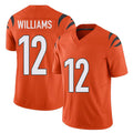 Cincinnati #12 Williams Player Football V Neck Short Sleeve Orange Jersey Ke'Shawn For Men Youth Women Gift