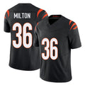 Cincinnati #36 Milton Player Football V Neck Short Sleeve black Jersey Kendall For Men Youth Women Gift