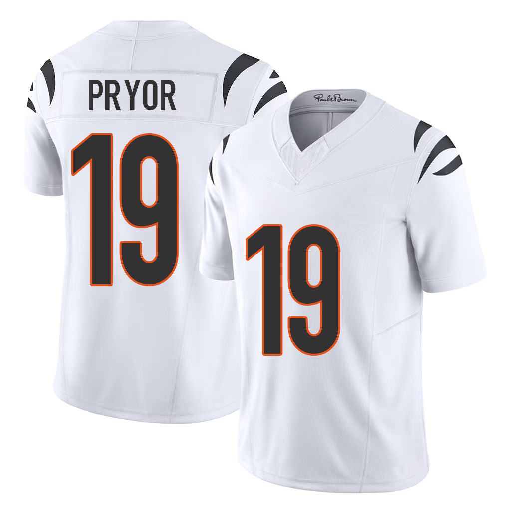 Cincinnati #19 Pryor Player Football V Neck Short Sleeve White Jersey Kendric For Men Youth Women Gift