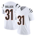 Cincinnati #31 Bullock Player Football V Neck Short Sleeve White Jersey Kentrel For Men Youth Women Gift
