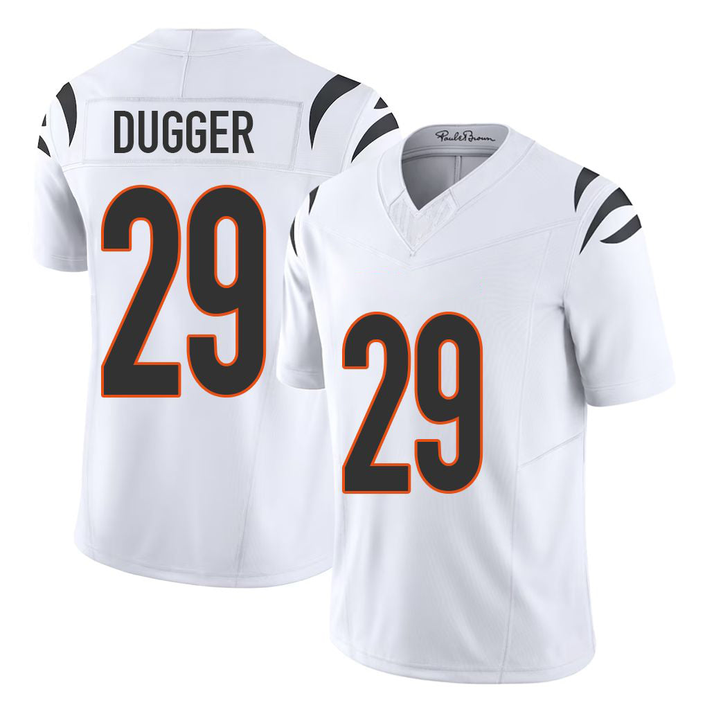 Cincinnati #29 Dugger Player Football V Neck Short Sleeve White Jersey Kyle For Men Youth Women Gift