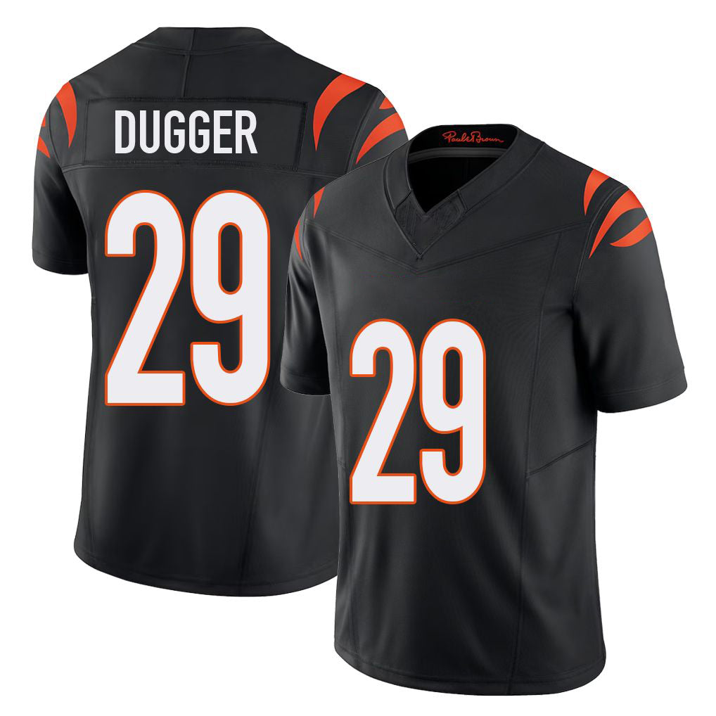 Cincinnati #29 Dugger Player Football V Neck Short Sleeve black Jersey Kyle For Men Youth Women Gift