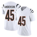 Cincinnati #45 Anderson Player Football V Neck Short Sleeve White Jersey Liam For Men Youth Women Gift