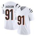 Cincinnati #91 Jackson Player Football V Neck Short Sleeve White Jersey McKinnley For Men Youth Women Gift