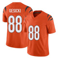 Cincinnati #88 Gesicki Player Football V Neck Short Sleeve Orange Jersey Mike For Men Youth Women Gift