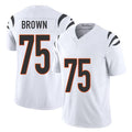 Cincinnati #75 Brown Player Football V Neck Short Sleeve White Jersey Orlando For Men Youth Women Gift
