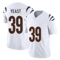 Cincinnati #39 Yeast Player Football V Neck Short Sleeve White Jersey Russ For Men Youth Women Gift