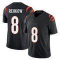 Cincinnati #8 Rehkow Player Football V Neck Short Sleeve black Jersey Ryan For Men Youth Women Gift