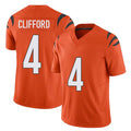 Cincinnati #4 Clifford Player Football V Neck Short Sleeve Orange Jersey Sean For Men Youth Women Gift