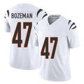 Cincinnati #47 Bozeman Player Football V Neck Short Sleeve White Jersey Swayze For Men Youth Women Gift