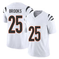 Cincinnati #25 Brooks Player Football V Neck Short Sleeve White Jersey Tahj For Men Youth Women Gift