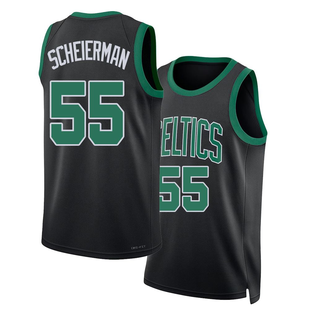 Boston #55 Scheierman Player Basketball Sleeveless Black Jersey Baylor For Adult Youth