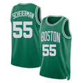 Boston #55 Scheierman Player Basketball Sleeveless Green Jersey Baylor For Adult Youth