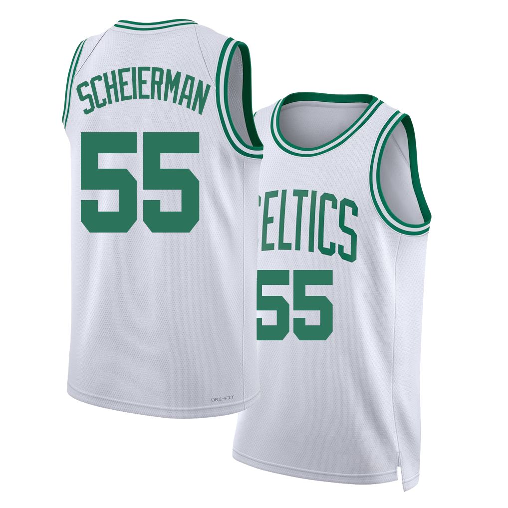 Boston #55 Scheierman Player Basketball Sleeveless White Jersey Baylor For Adult Youth