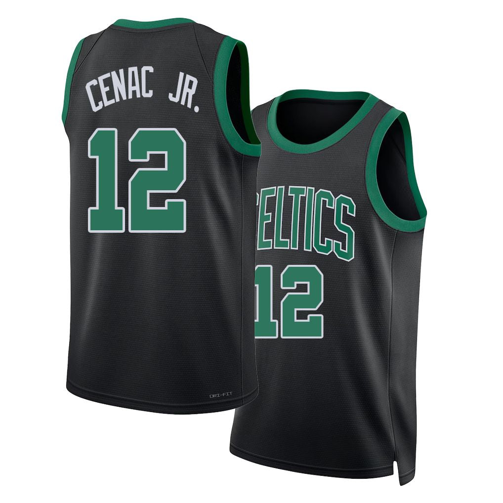 Boston #12 Cenac Jr. Player Basketball Sleeveless Black Jersey Chris For Adult Youth