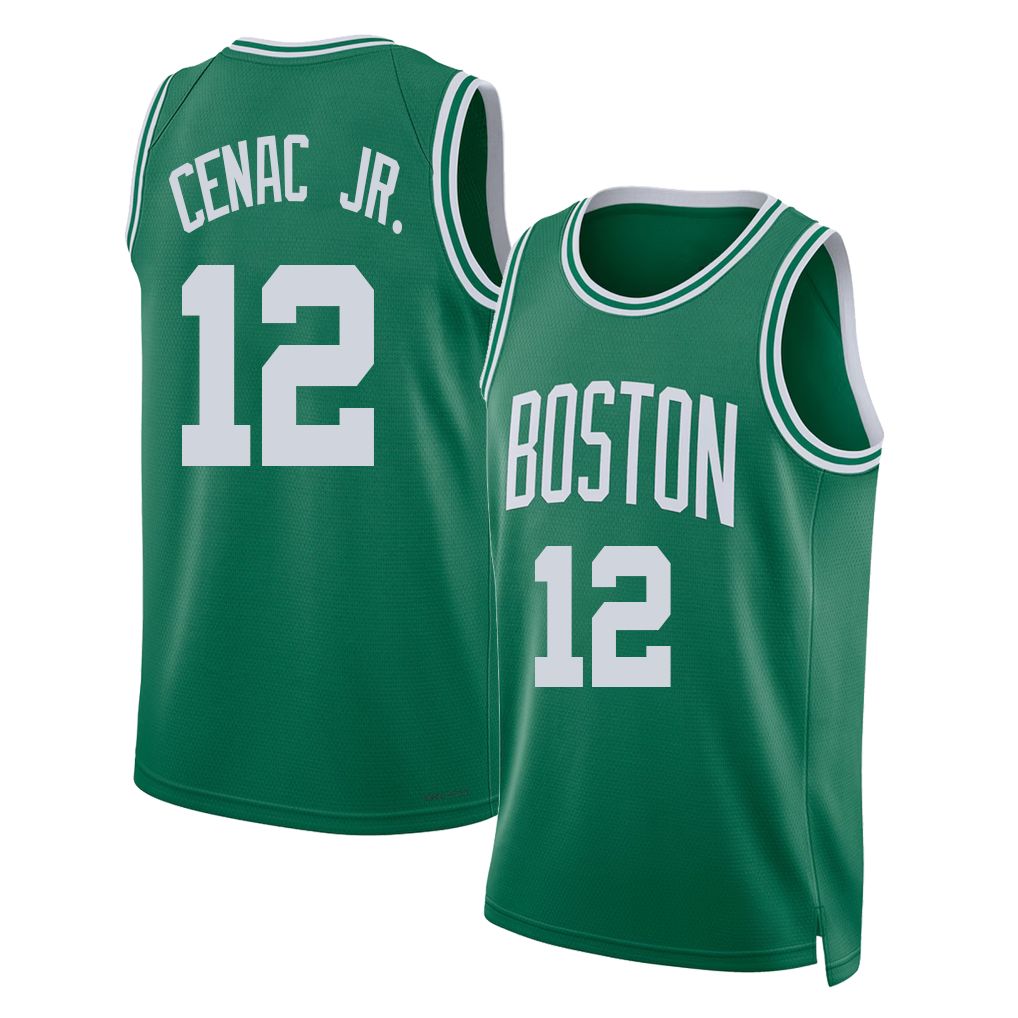 Boston #12 Cenac Jr. Player Basketball Sleeveless Green Jersey Chris For Adult Youth