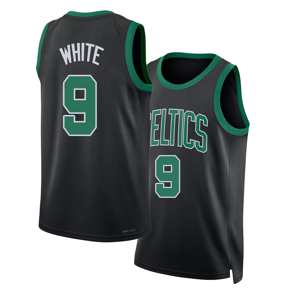 Boston #9 White Player Basketball Sleeveless Black Jersey Derrick For Adult Youth