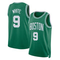 Boston #9 White Player Basketball Sleeveless Green Jersey Derrick For Adult Youth