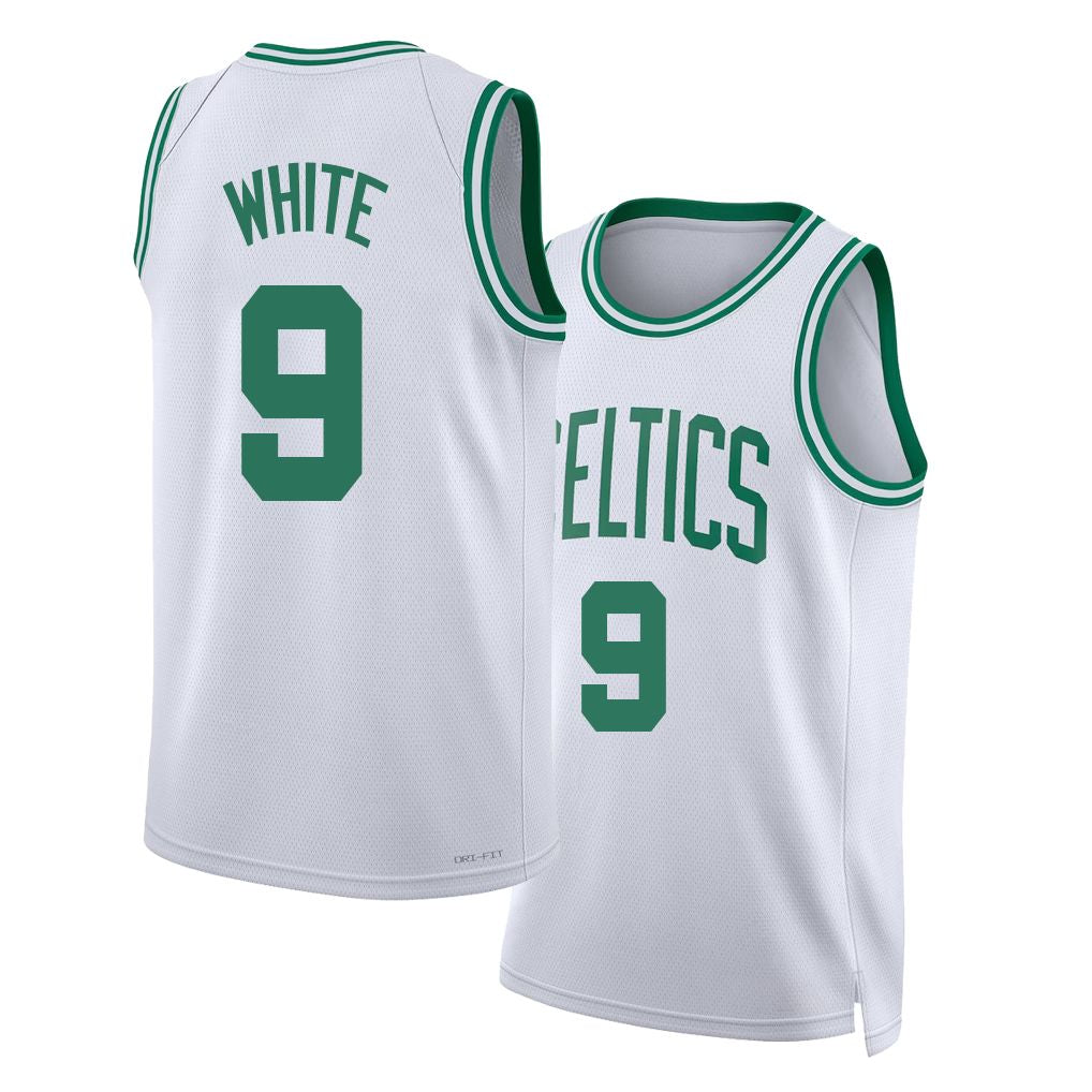 Boston #9 White Player Basketball Sleeveless White Jersey Derrick For Adult Youth