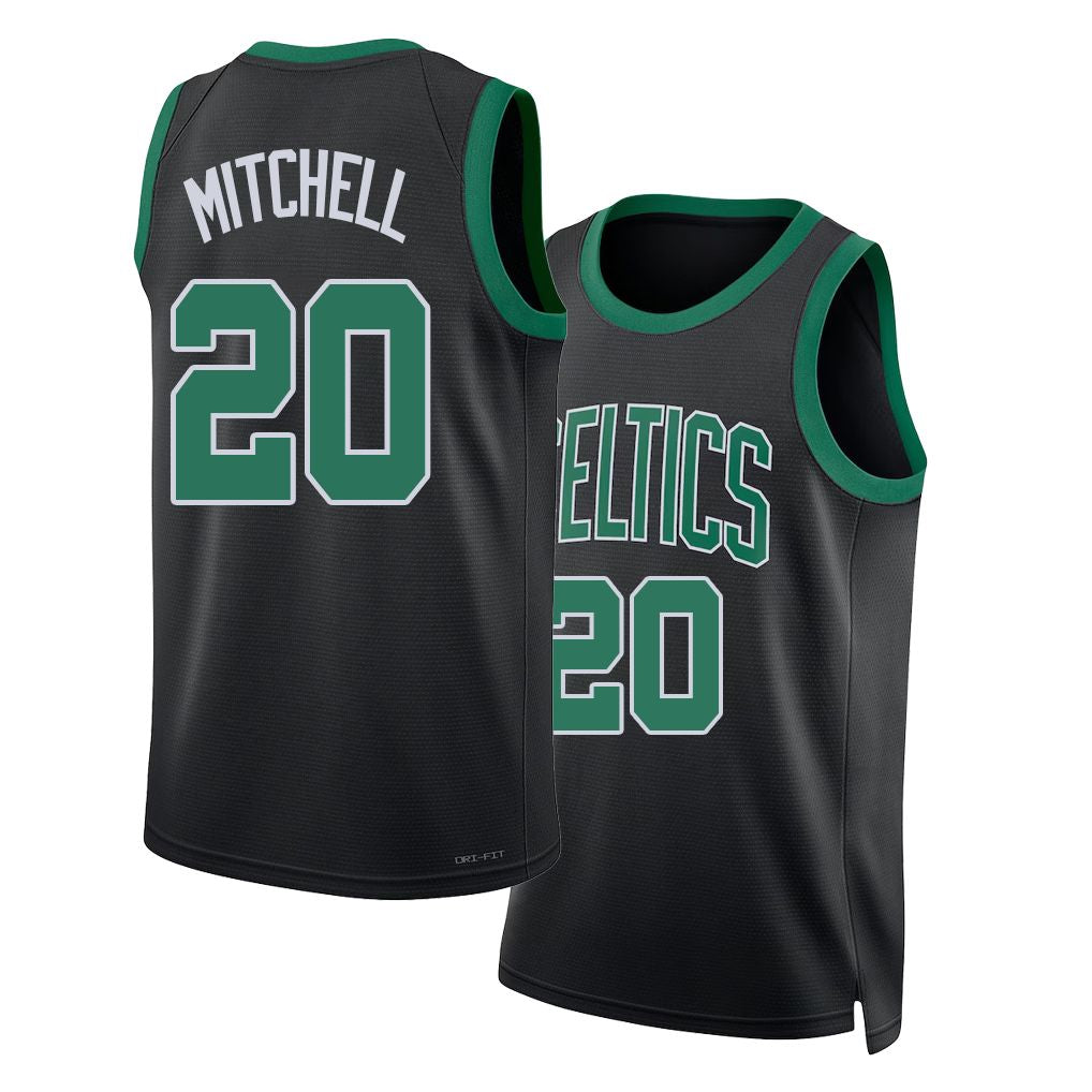 Boston #20 Mitchell Player Basketball Sleeveless Black Jersey Dillon For Adult Youth