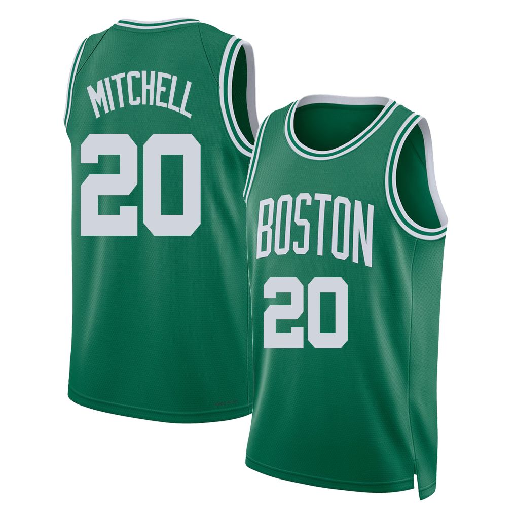 Boston #20 Mitchell Player Basketball Sleeveless Green Jersey Dillon For Adult Youth