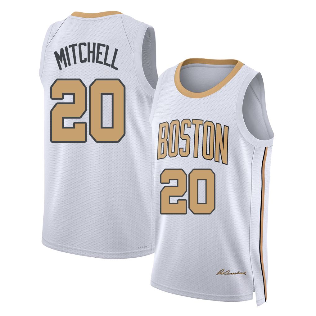 Boston #20 Mitchell Player Basketball Sleeveless White Jersey Dillon For Adult Youth