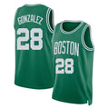 Boston #28 Gonzalez Player Basketball Sleeveless Green Jersey Hugo For Adult Youth