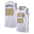 Boston #28 Gonzalez Player Basketball Sleeveless White Jersey Hugo For Adult Youth