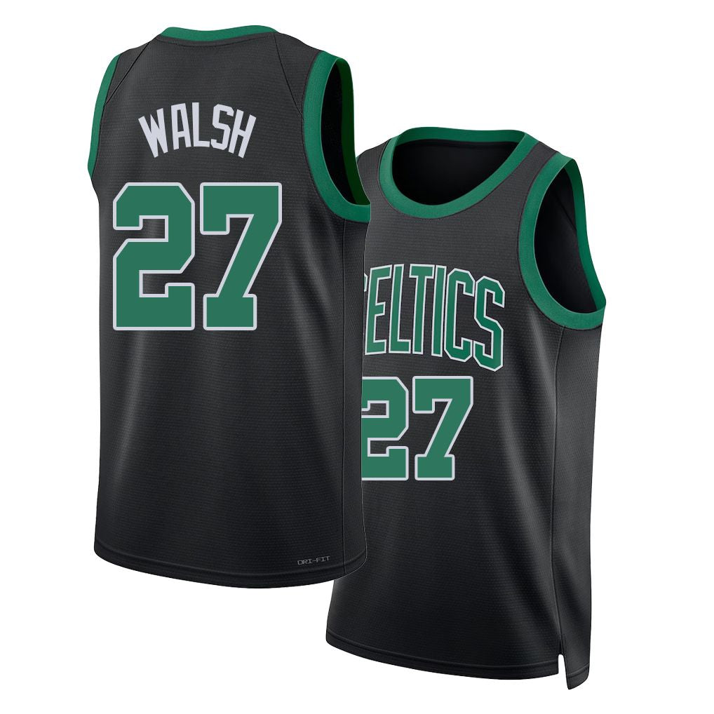 Boston #27 Walsh Player Basketball Sleeveless Black Jersey Jordan For Adult Youth