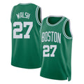 Boston #27 Walsh Player Basketball Sleeveless Green Jersey Jordan For Adult Youth