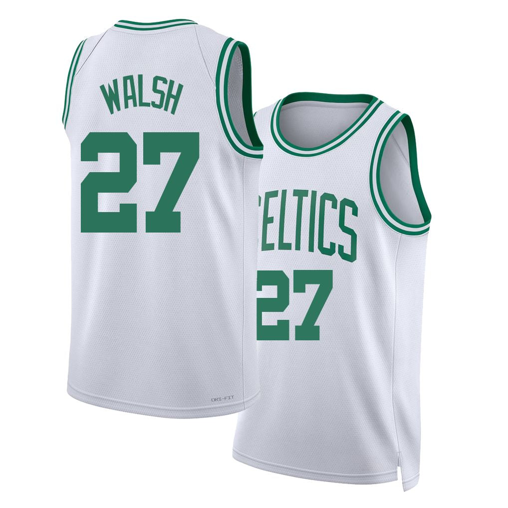 Boston #27 Walsh Player Basketball Sleeveless White Jersey Jordan For Adult Youth