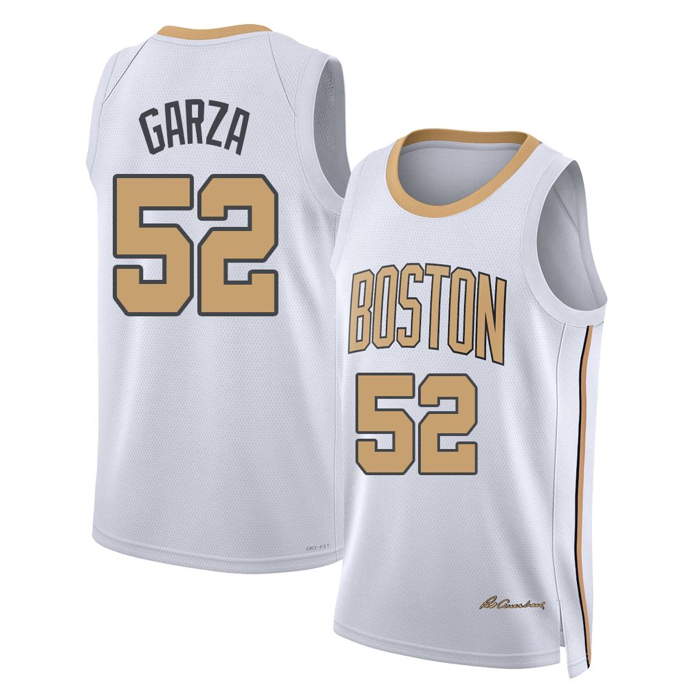 Boston #52 Garza Player Basketball Sleeveless White Jersey Luka For Adult Youth