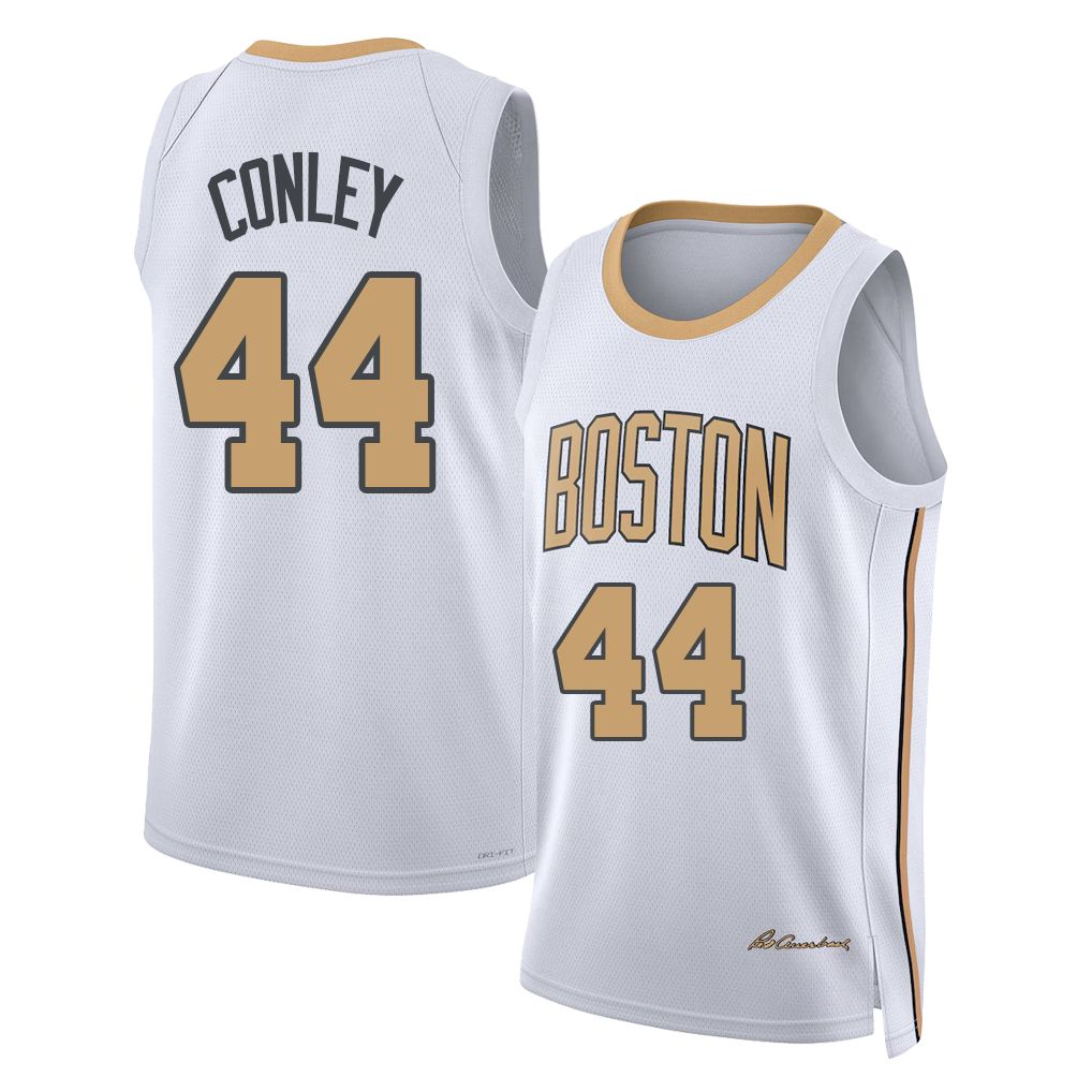 Boston #44 Conley Player Basketball Sleeveless White Jersey Mike For Adult Youth