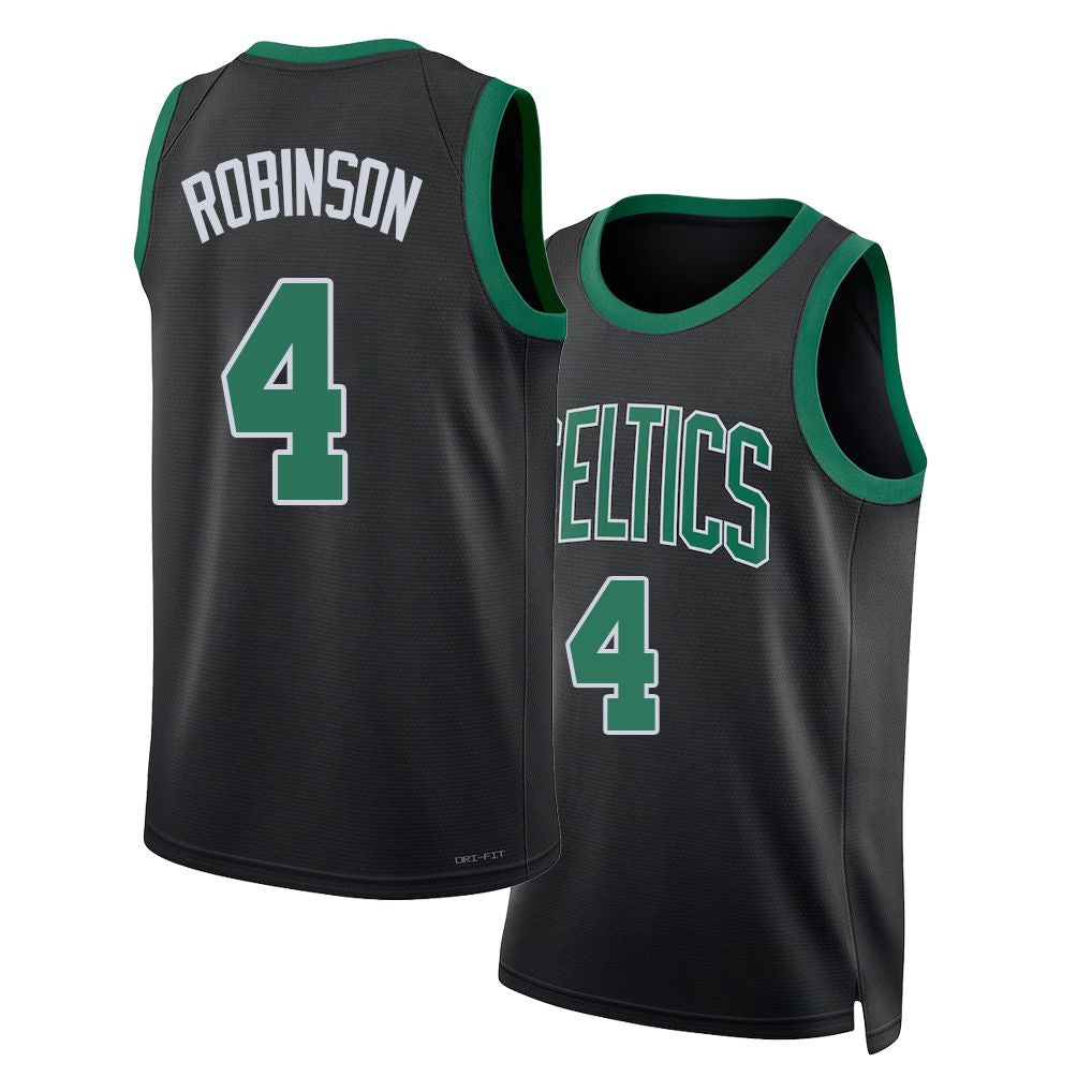 Boston #4 Robinson Player Basketball Sleeveless Black Jersey Mitchell For Adult Youth